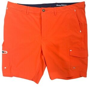 NWT Tommy Bahama Cayman Isles IslandZone® 10-Inch Cargo Shorts blazing orange 42